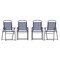 Emma and Oliver Munroe Set of 4 Textilene Folding Sling Style Patio Chairs with Armrests